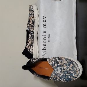Bernie Mev Catwalk Multi Color Blue/White Size 38 NWOB